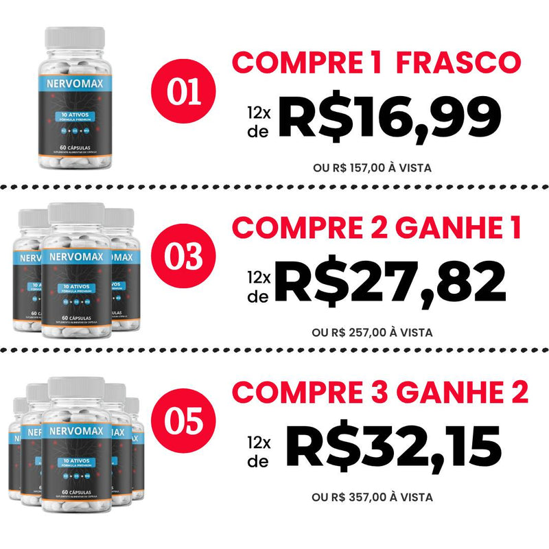NervoMax O Suplemento Mais Vendido do Brasil Promoção Limitada + Frete Grátis