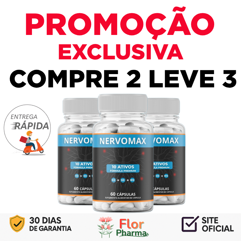 NervoMax O Suplemento Mais Vendido do Brasil Promoção Limitada + Frete Grátis